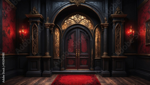 Dark Gothic Doorway background