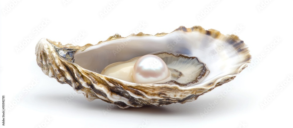 Oyster Shell with a Pearl Inside Oyster Shell with a Pearl Inside