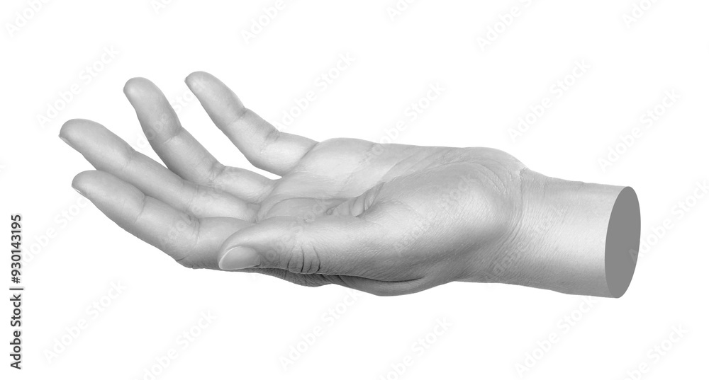 Hand shows virtual holding something isolated on transparent background. Contemporary art Hand shows virtual holding something isolated on transparent background. Contemporary art