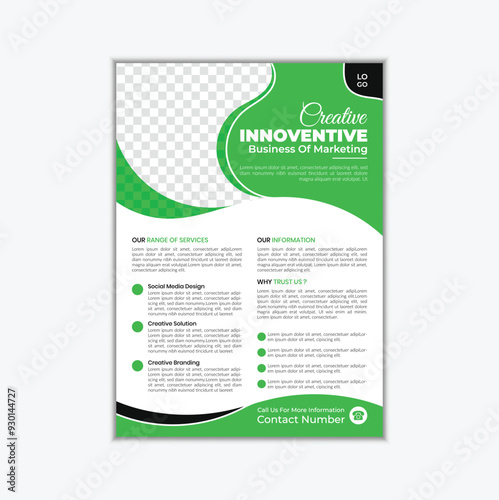 Simple and modern corporate business flyer design template