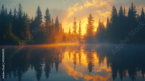 Golden Hour Reflections in the Boundary Waters