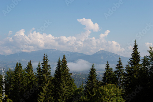 clouds over the mountains