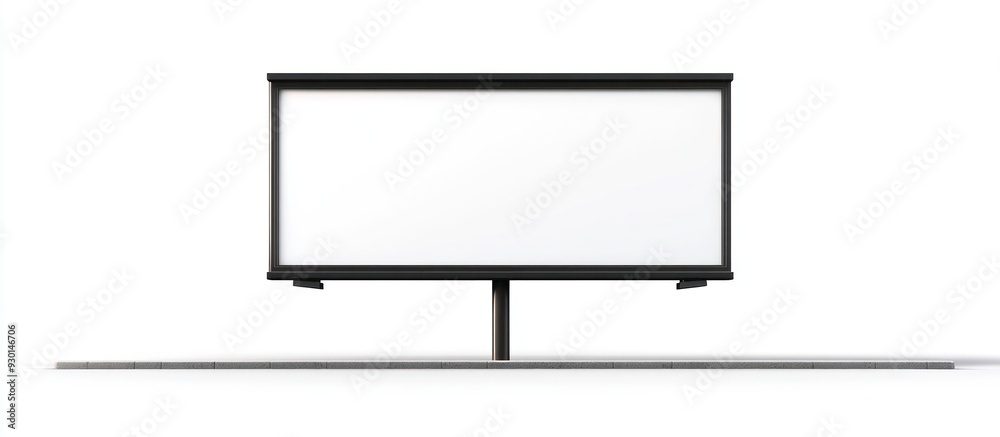 Blank Billboard Mockup on a White Background