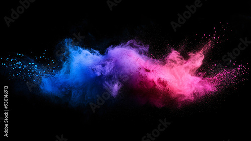 colorful dust clouds, Color powder splash rainbow background paint holi smoke colour . Powder color splash explosion dust ink burst splatter 