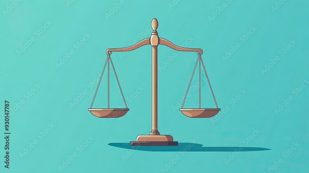 A symbolic representation of justice with a balanced scale on a soft background, illustrating fairness and equality. A symbolic representation of justice with a balanced scale on a soft background, illustrating fairness and equality.