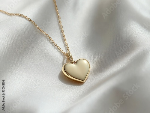 Charming Gold Heart Pendant Necklace