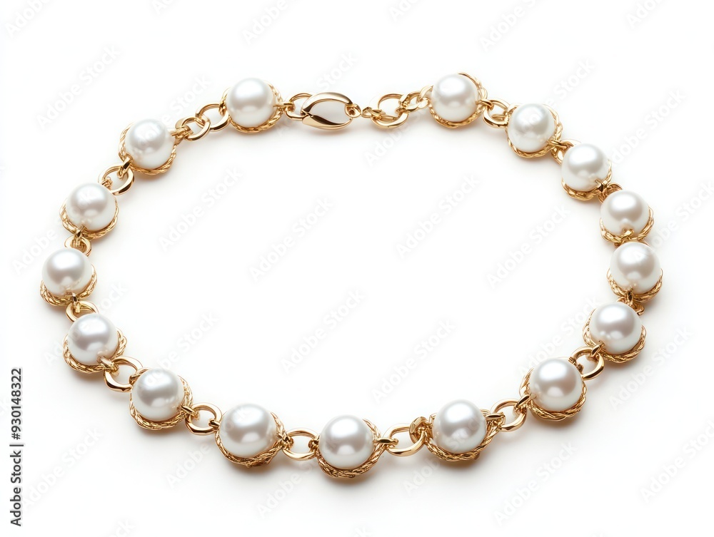Classic Pearl and Gold Necklace Classic Pearl and Gold Necklace
