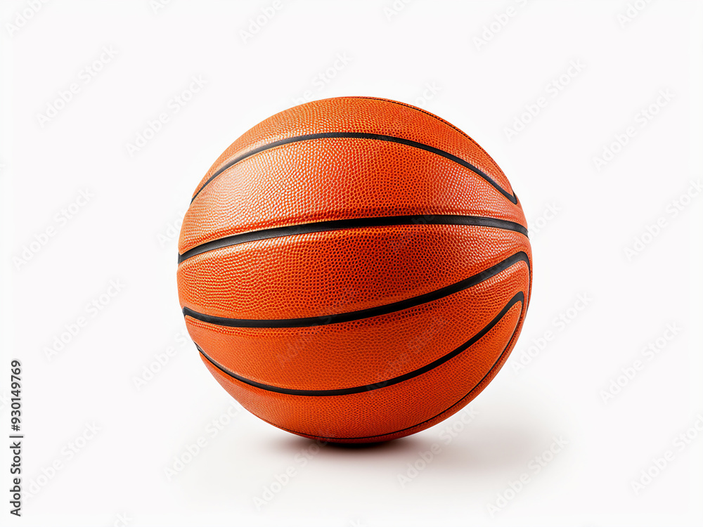 Fototapeta premium A basketball isolated on a plain white background