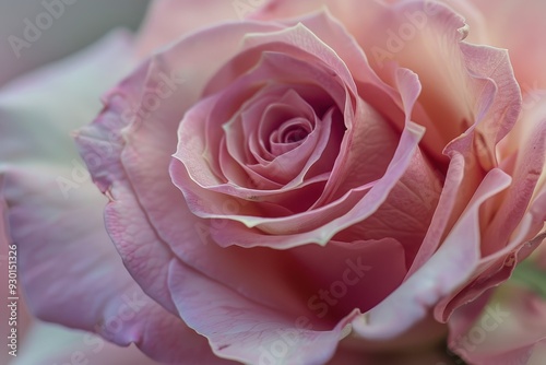 A close-up of a pink rose in full bloom, with its delicate petals and soft fragrance almost palpable. 