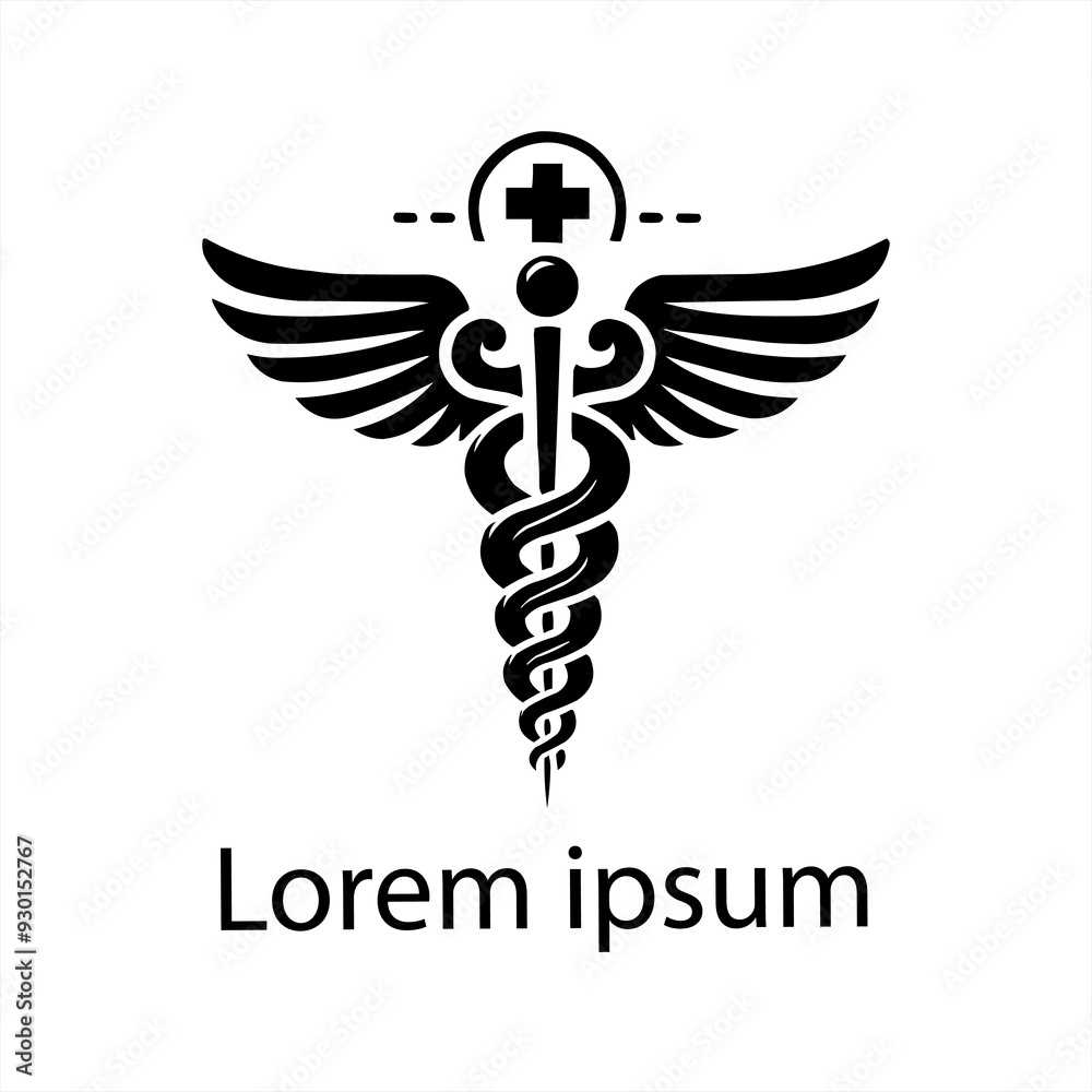 Medical Snake Logo Icon Vector Eps Isolated on White Medical Snake Logo Icon Vector Eps Isolated on White