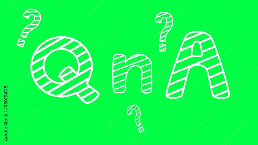 Question and answer animation on green screen. Q n A animation. Question and answer animation on green screen. Q n A animation.