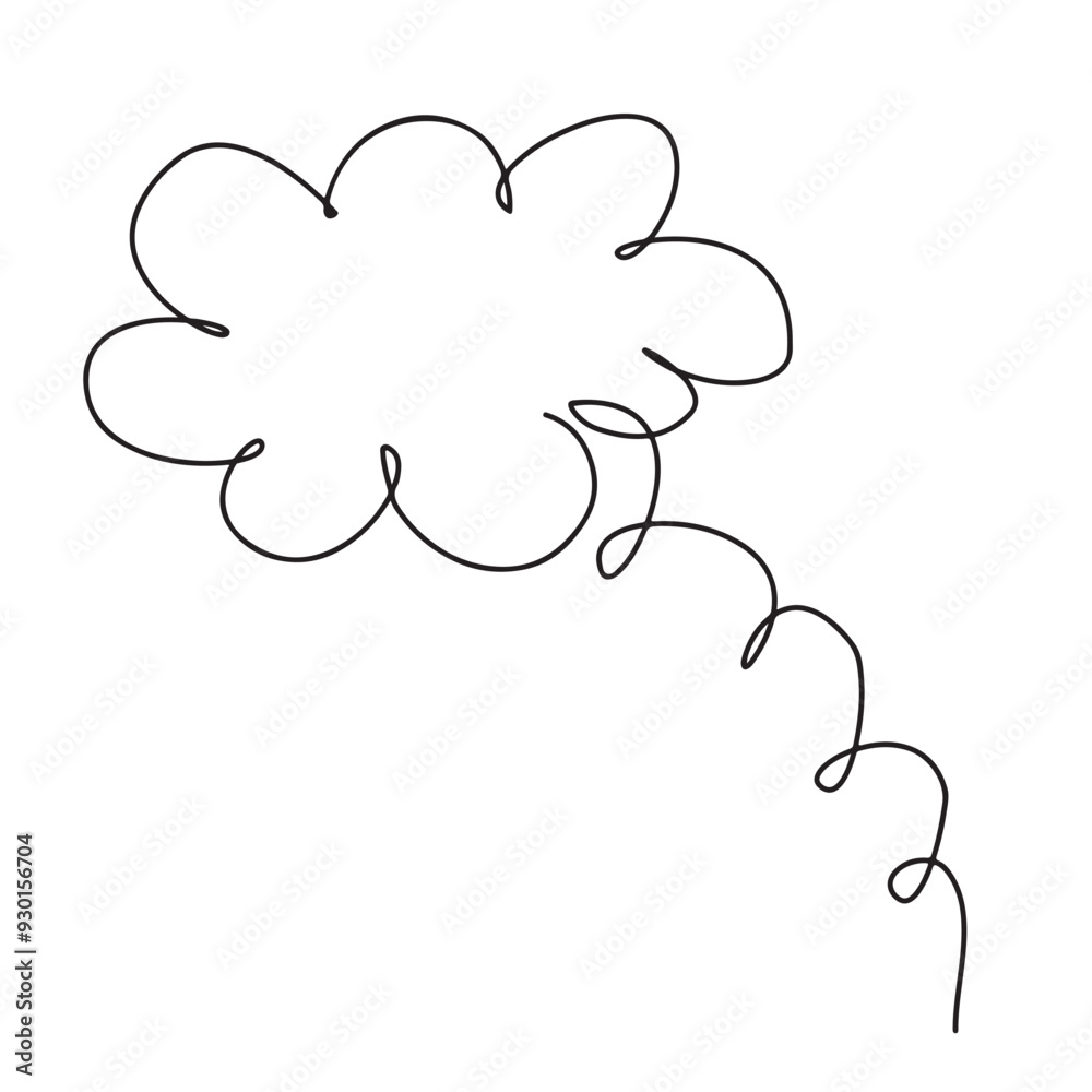 Trendy think bubble in flat style. Cloud line art. vector illustration
Trendy think bubble in flat style. Cloud line art. vector illustration