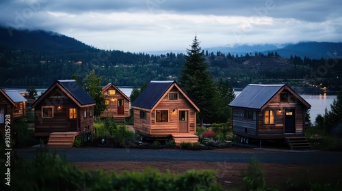 Tiny house villages, vibrant communities, compact living, sustainable design