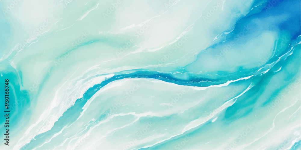 abstract soft blue and green abstract water color ocean wave texture background. Banner Graphic Resource as background for ocean wave and water wave abstract graphics	