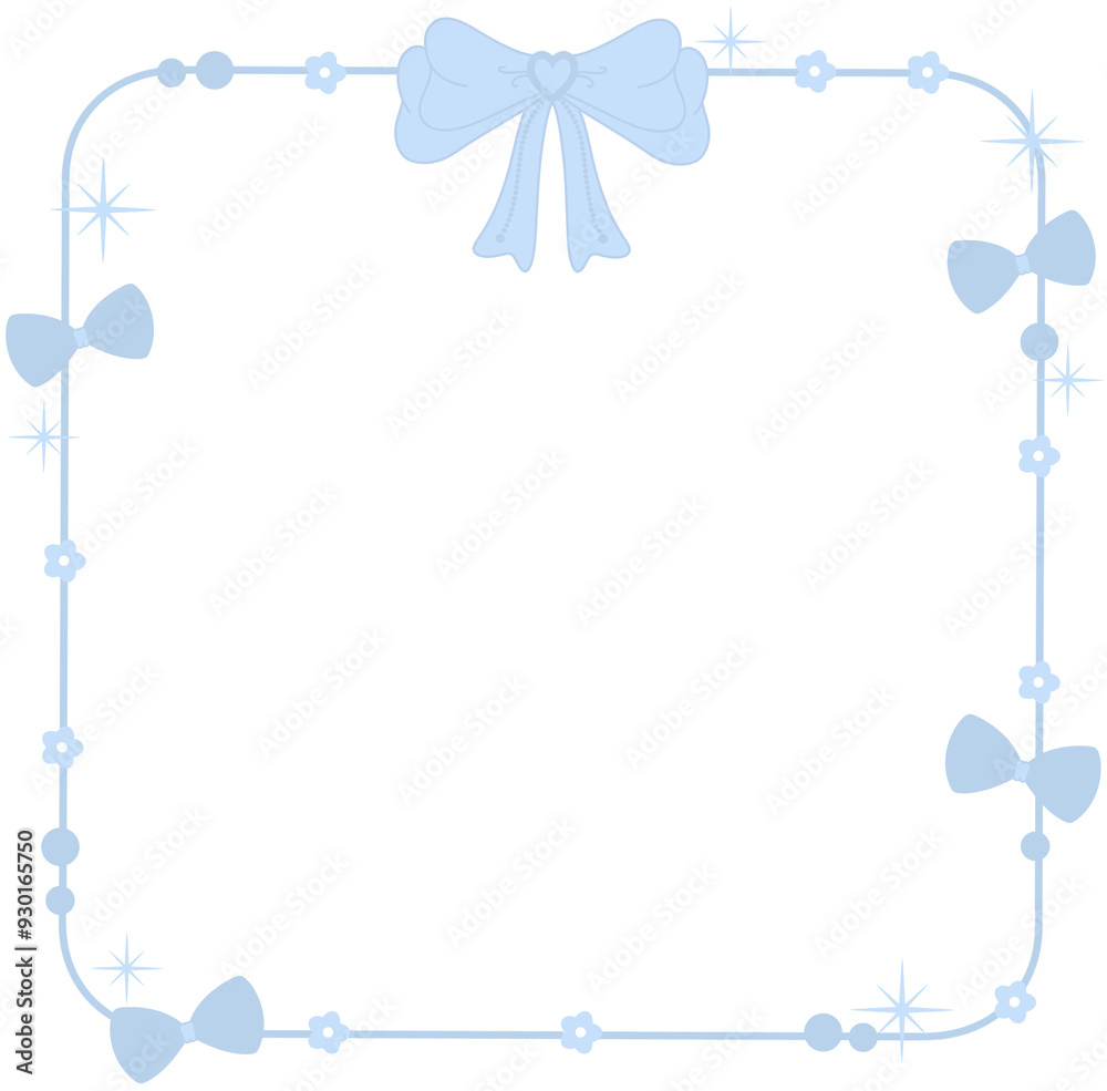 Aesthetic Pastel Groovy Border with Floral, Bow, and Shimmering Detail Aesthetic Pastel Groovy Border with Floral, Bow, and Shimmering Detail