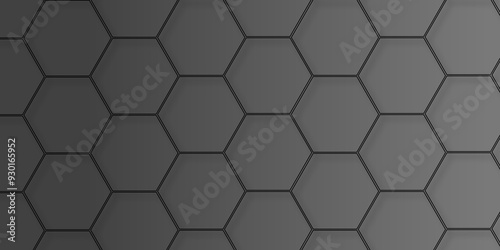Abstract minimal geometric black and gray light background design. Vector illustration of hexagons pattern. luxury white pattern geometric mesh cell texture. Modern pattern elegant gold line template