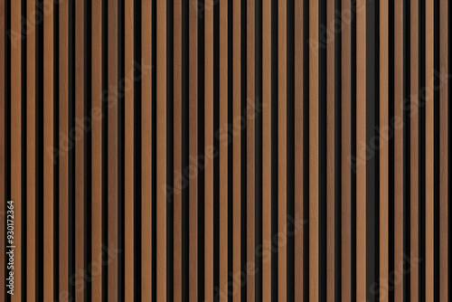 Fototapeta Naklejka Na Ścianę i Meble -  Abstract wooden pattern.Dark brown vertical striped background, texture of wood wall surface.