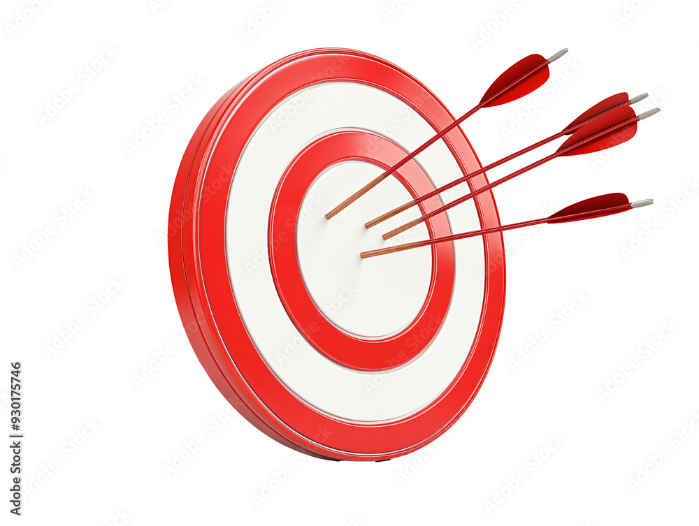 a red and white target with arrows hitting the center a red and white target with arrows hitting the center