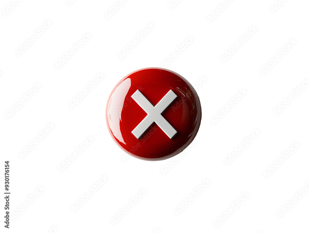 a red button with a white x on it a red button with a white x on it