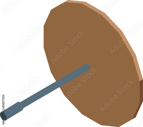 Pottery wheel rotating, clay forming, ceramics creation process, shaping raw clay, traditional craftmanship, potter's workshop equipment, isometric view