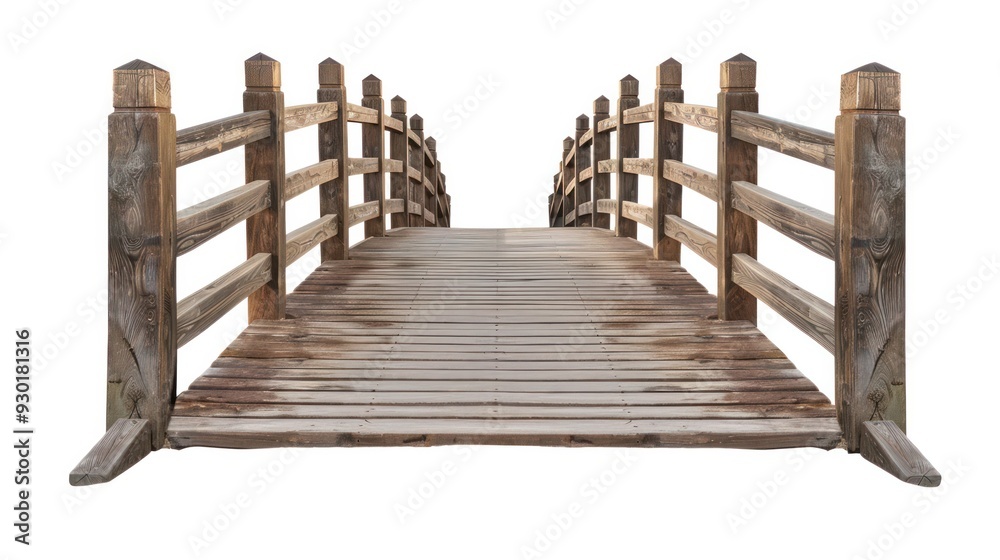 Collection of wooden bridge walkways in the park, isolated on transparent background, PNG Collection of wooden bridge walkways in the park, isolated on transparent background, PNG