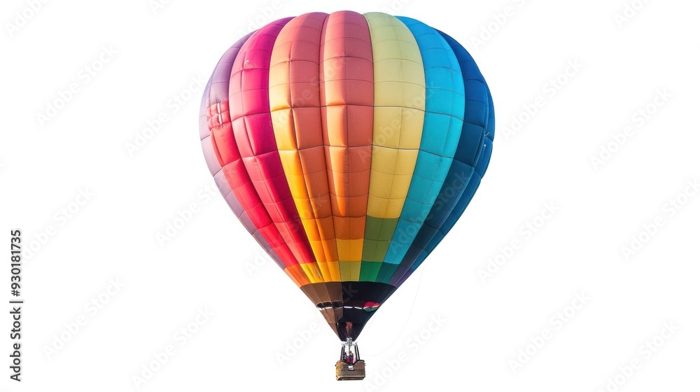 Fototapeta premium Hot Air Balloon Isolated on White Background, Isolated
