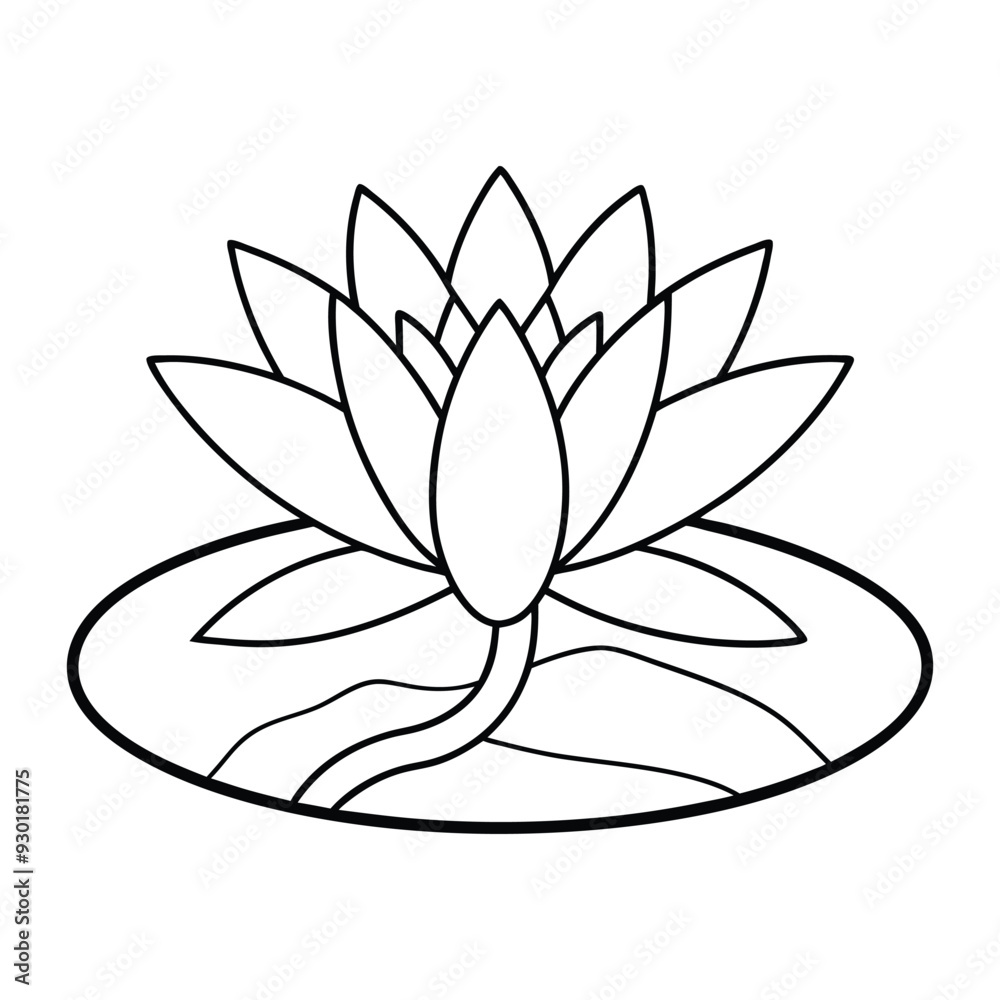 Flower Drawing Silhouette Design Vector Illustration Clipart Eps