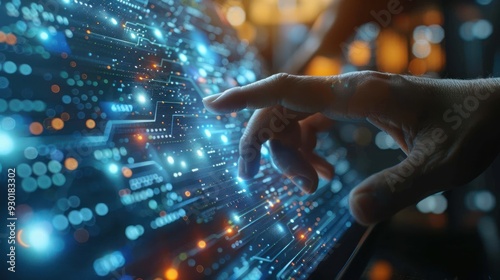 Hands pointing to information on a tablet (selective focus, data analysis, ethereal, Manipulation, Office table)