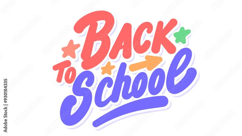 Back to School. Motion graphic. Animated typography logo. Back to School. Motion graphic. Animated typography logo.