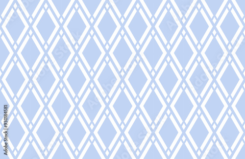 Seamless Geometric Light Blue Diamonds Pattern. 