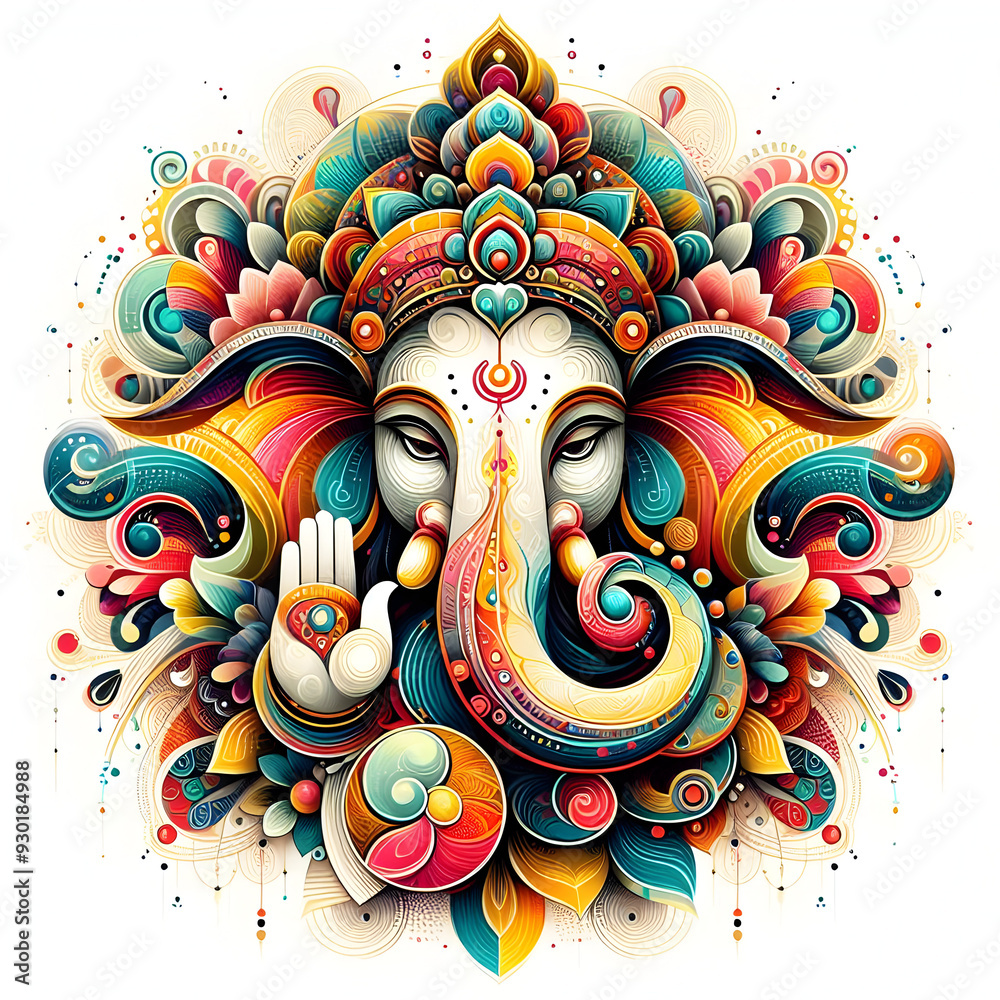 Contemporary art painting of Lord Ganesha Contemporary art painting of Lord Ganesha