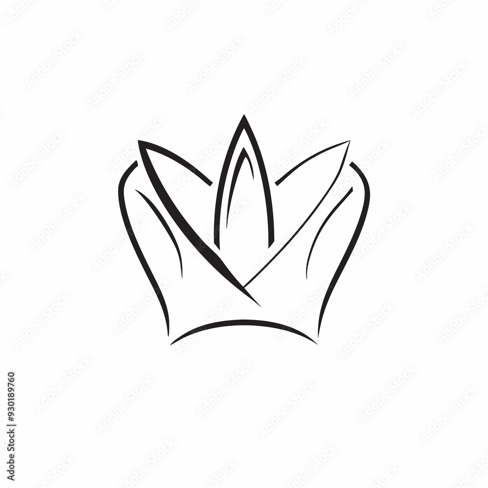 A minimalistic elegant black crown A minimalistic elegant black crown