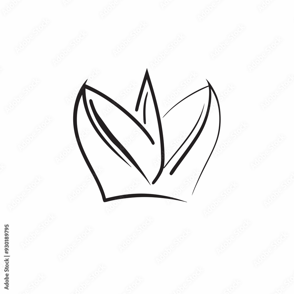 A minimalistic elegant black crown A minimalistic elegant black crown