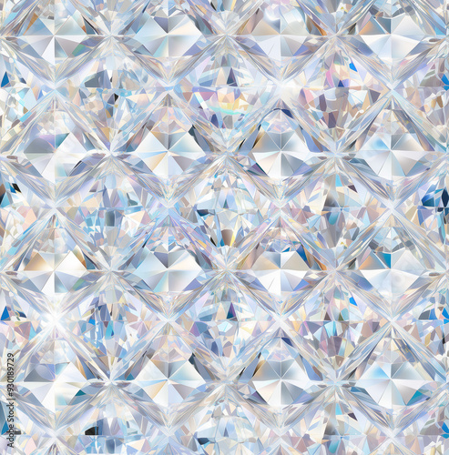 A seamless pattern with mesmerizing diamonds, their intricate reflections and refractions creating an ethereal effect