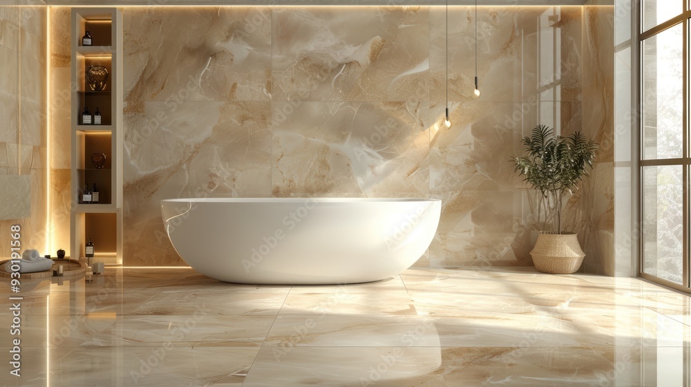 Marble in luxury bathroom design (copy space, home interior, vibrant, Blend mode, Spa) Marble in luxury bathroom design (copy space, home interior, vibrant, Blend mode, Spa)