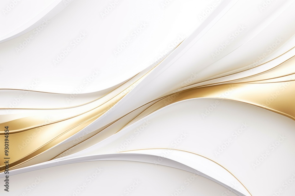 Free plain white background with gold wave Free plain white background with gold wave