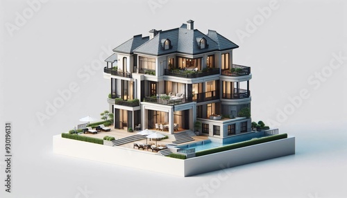 3D house building photo