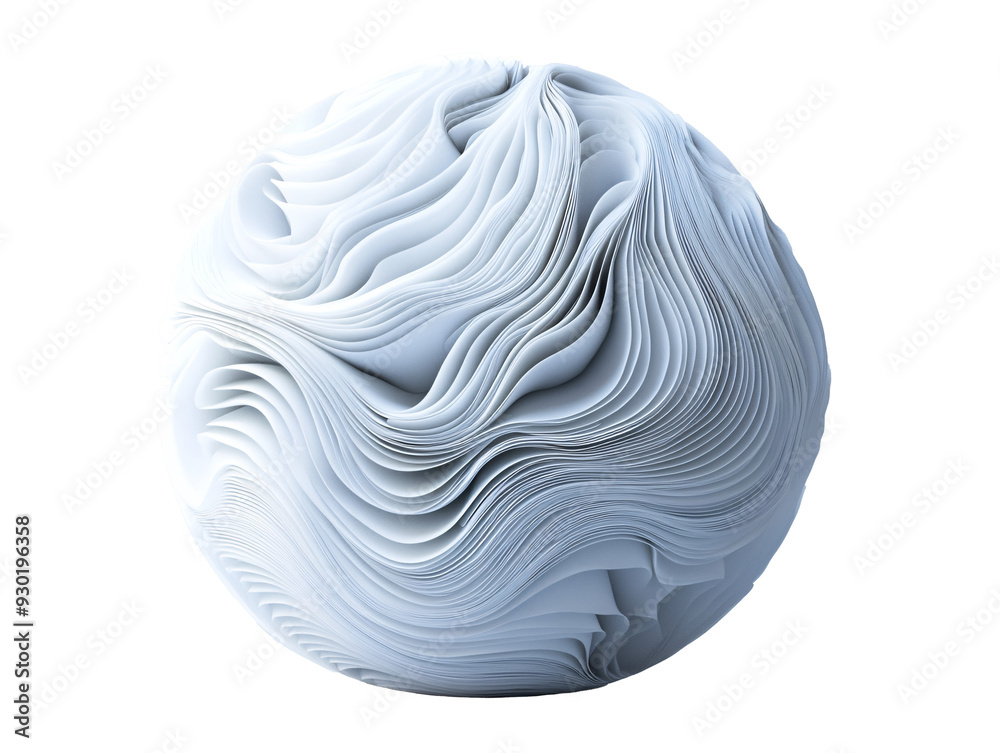 a white ball with wavy lines