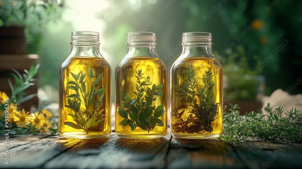Herbal Infused Oil Bottles. Herbal Infused Oil Bottles.