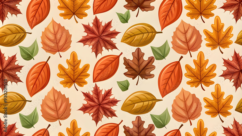 Seamless autumn leaves pattern, perfect for textiles and decoration. Autumn seamless pattern with fall leaves, plants, and branches. Seasonal colors. Perfect for wallpaper, gift paper, textiles, and g Seamless autumn leaves pattern, perfect for textiles and decoration. Autumn seamless pattern with fall leaves, plants, and branches. Seasonal colors. Perfect for wallpaper, gift paper, textiles, and g