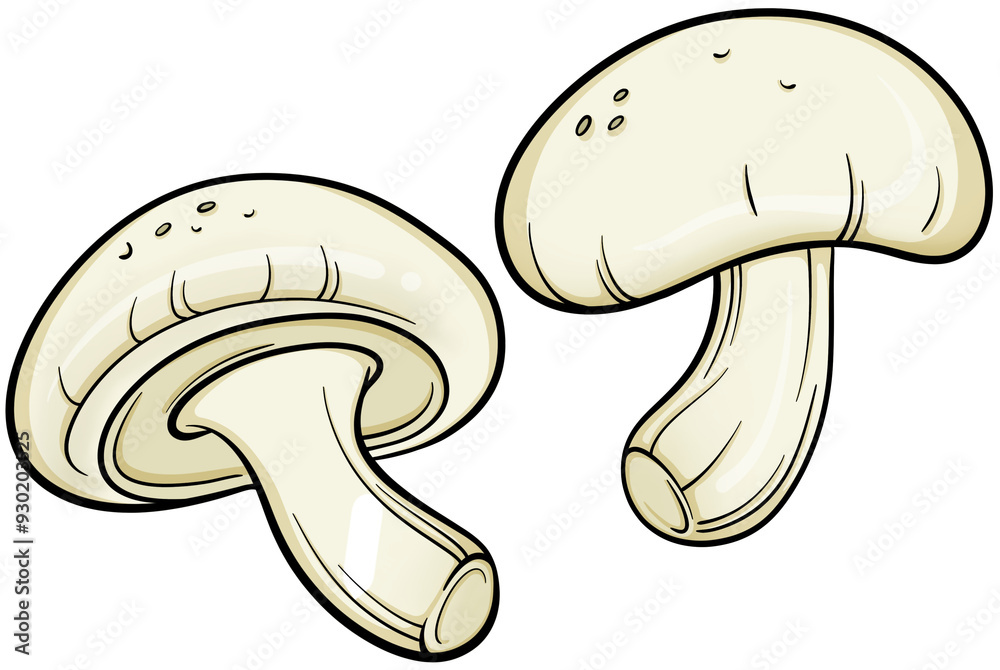 Mushroom Doodle Outline Illustration in Soft Colors, Whimsical and Fun Design Mushroom Doodle Outline Illustration in Soft Colors, Whimsical and Fun Design