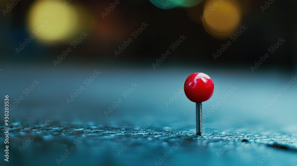 Push Pin: A Close-Up Image of a Push Pin, Featuring a Classic Design with a Sharp Metal Point and a Colorful, Durable Head. The Pin is Set Against a Simple Background, Emphasizing Its Functional Push Pin: A Close-Up Image of a Push Pin, Featuring a Classic Design with a Sharp Metal Point and a Colorful, Durable Head. The Pin is Set Against a Simple Background, Emphasizing Its Functional