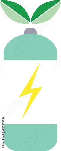 green bettery power generation renewable eco enegry icon