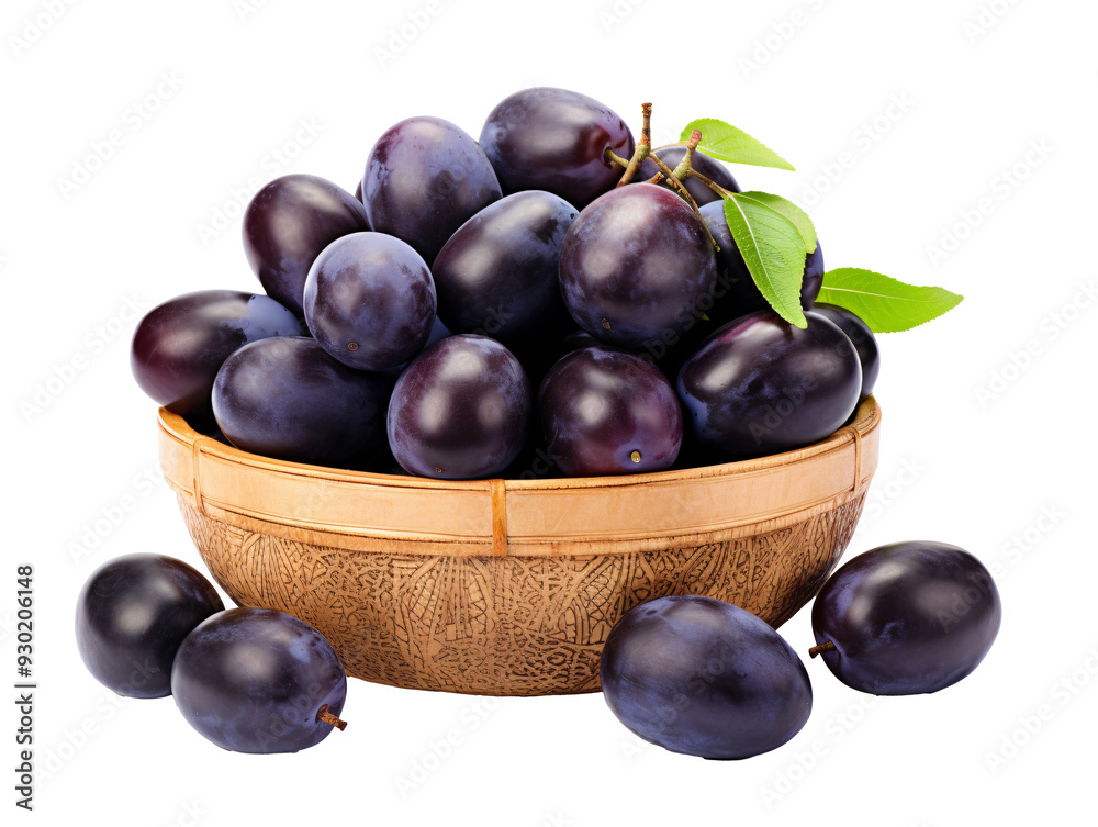 a bowl of plums
