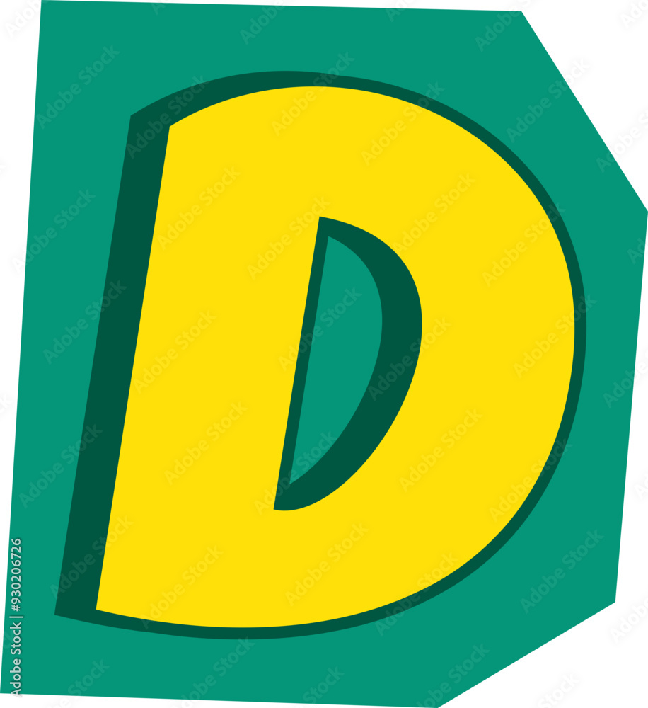 Fototapeta premium Alphabet Letter Cutout