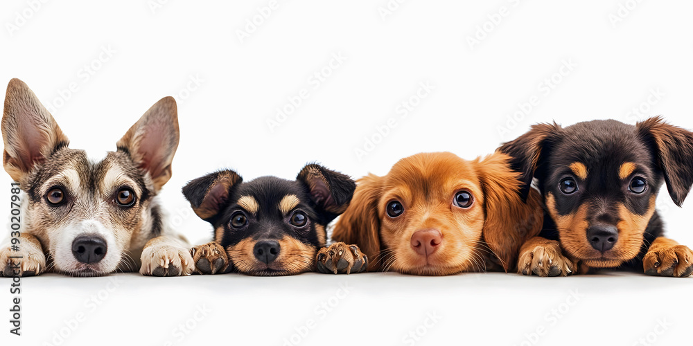 group of dogs, ai generated. group of dogs, ai generated.