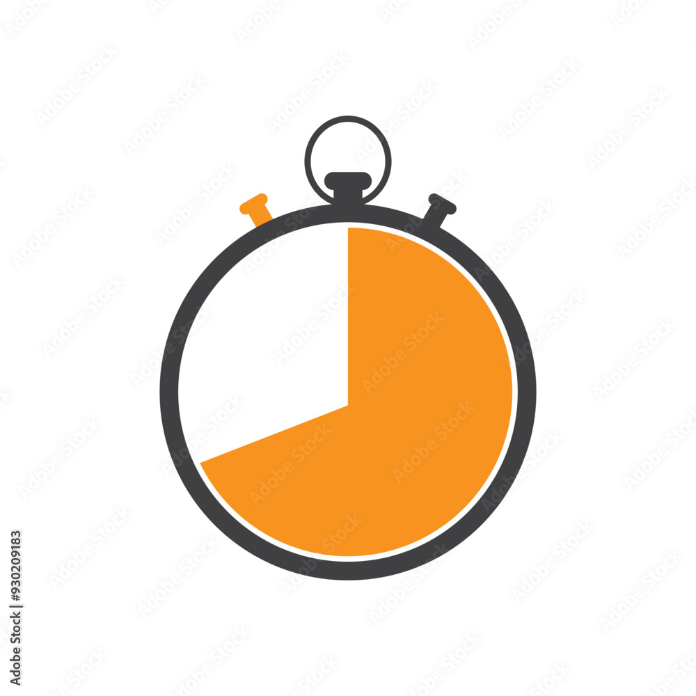 Stopwatch icon flat design Stopwatch icon flat design