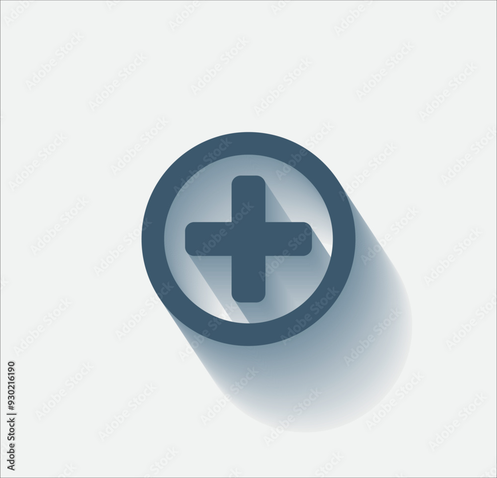 Obraz premium Vector dark color icon with shadow on light background