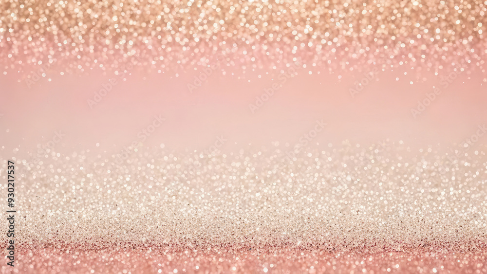 Fototapeta premium Glittering gradient blush pink to pale peach background, noise abstract background