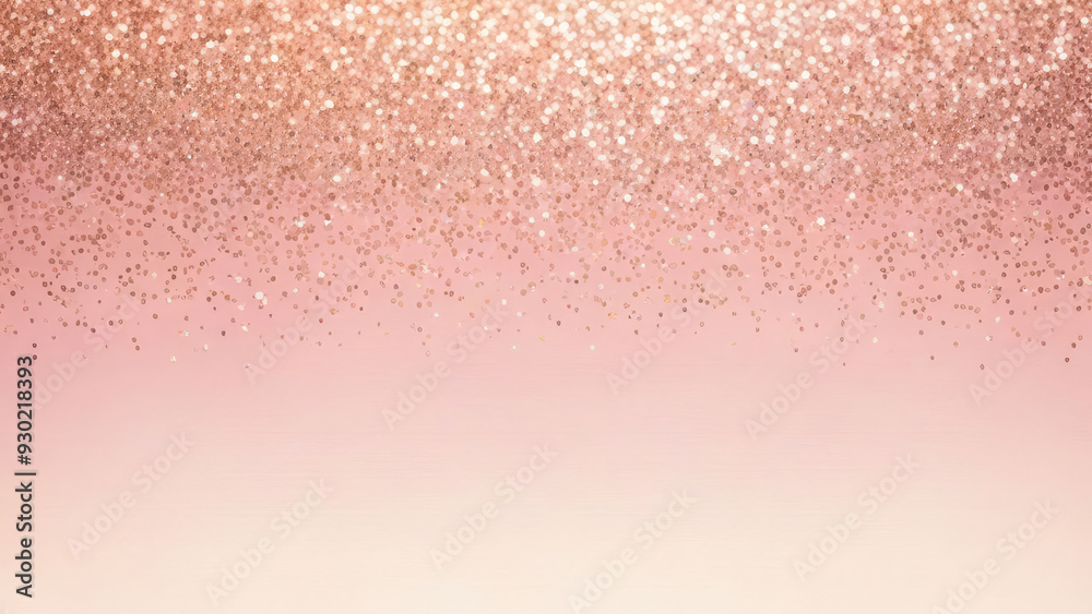 Fototapeta premium Glittering gradient blush pink to pale peach background, noise abstract background